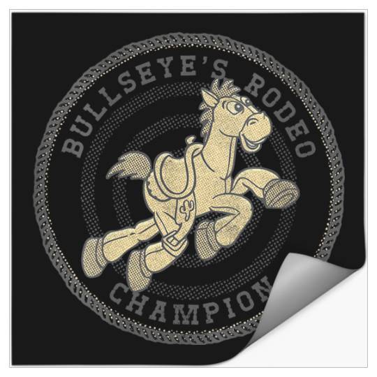 Womens Disney Pixar Toy Story Bullseye Rodeo Retro V-Neck Stickers