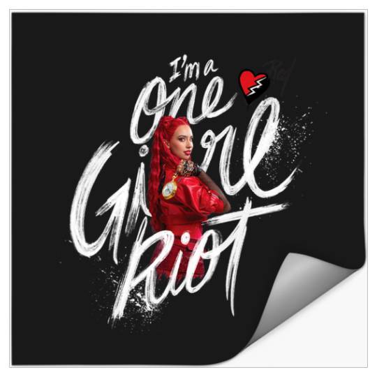 Disney Descendants The Rise Of Red I'm A One Girl Riot Red Stickers