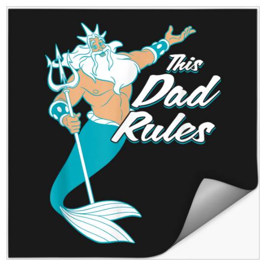 Disneyss The Little Mermaid King Triton Dad Men Stickers