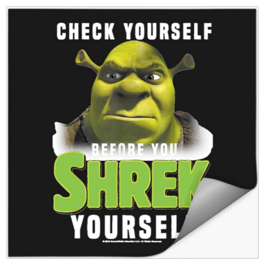 Shrek check yourself before you shrek yourself  : Shrek Same Swamp Forever , Shrek Shirt, Disney Fiona Princess , Shrek,Shrek Stickers