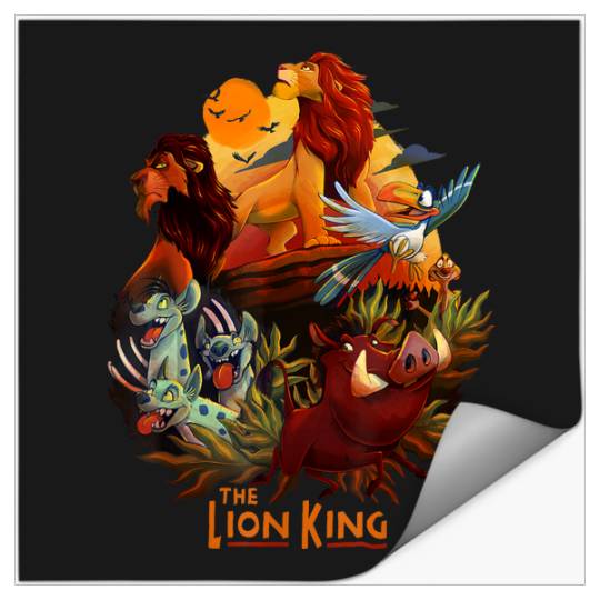 Disneyss Lion King Main Cast Poster Graphic Stickers