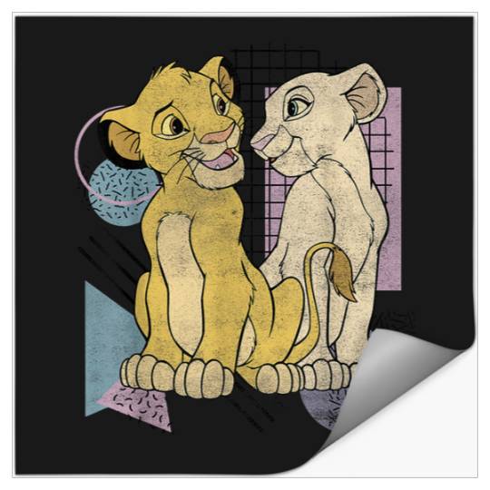 Disneyss Lion King Simba Nala Meet Eyes Valentine Stickers