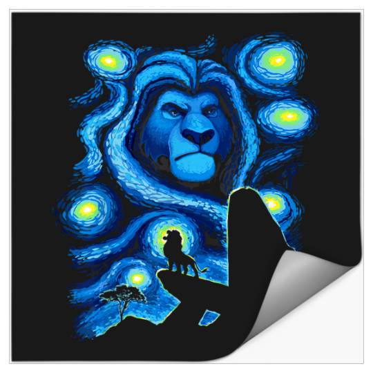 Disneyss The Lion King Mufasa Starry Night Pride Rock Stickers