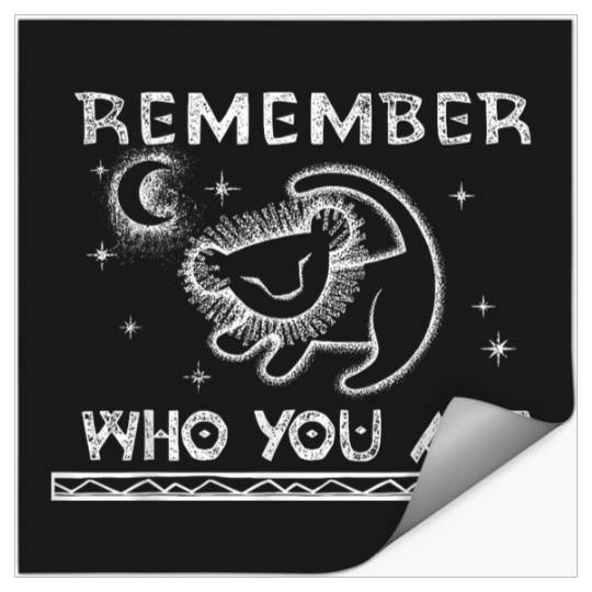 Disneyss Lion King Remember Who You Are Painting Graphic Tee Stickers