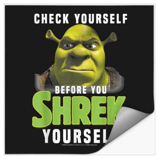 Shrek Check Yourself Before You Shrek Yourself   : Shrek Same Swamp Forever , Shrek Shirt, Disney Fiona Princess , Shrek,Shrek Stickers