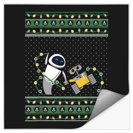Discover Disney Pixar WallE Eve Ugly Christmas Sweater TS Stickers