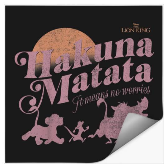 Disneyss The Lion King Hakuna Matata It Means No Worries Stickers