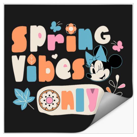 Disney Minnie Mouse Spring Vibes Only Springtime Stickers