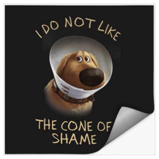 Disney Pixar Up Dug Sad Cone Of Shame Graphic TS Stickers