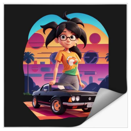 Discover Cute Girl  Sport Car Active : Vintage Taylor The Eras Tour , The Eras Tour Taylor Version, THE ERAS TOUR , Taylor Stickers