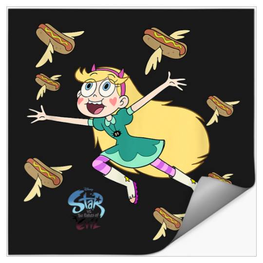 Disneyss Channel Star Vs The Forcess Of Evil Hot Dog Stickers