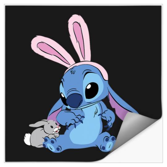 Disney Stitch with Easter Bunny Stickers