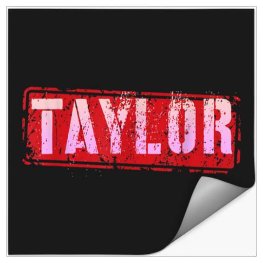 Discover Vintage TAYLOR Girls Name Grunge Pink Custom Birthday Lady 2   : Vintage Taylor The Eras Tour , The Eras Tour Taylor Version, THE ERAS TOUR , Taylor Stickers