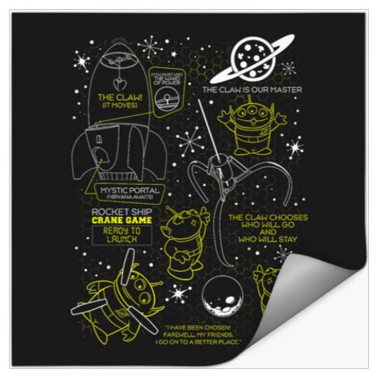 Disney Pixar Toy Story Pizza Planet Alien Rocket Stickers
