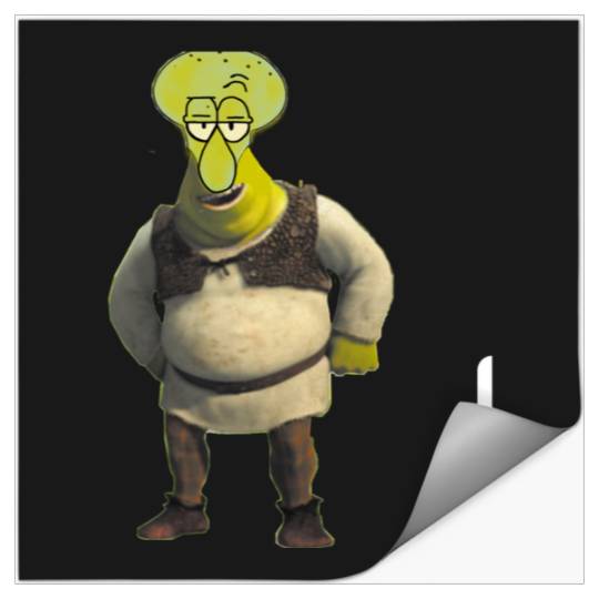 Shrek x Squidward meme sticker (shrekward) ;)  : Shrek Same Swamp Forever , Shrek Shirt, Disney Fiona Princess , Shrek,Shrek Stickers