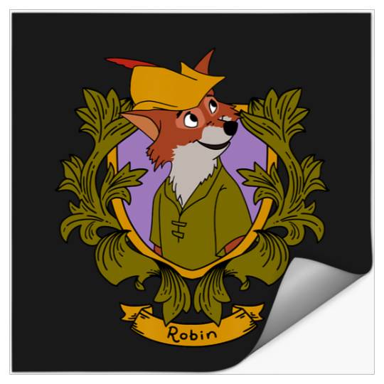 Disney Robin Hood Robin  Floral Portrait Stickers