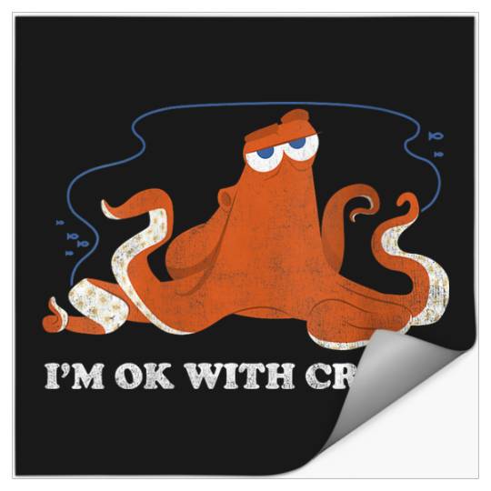 Disneyss Pixars Finding Dory Hank Ok With Crazyss Bold Logo Stickers