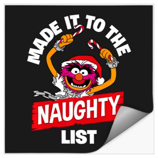 Disney The Muppets Christmas Animal Made The Naughty List Stickers