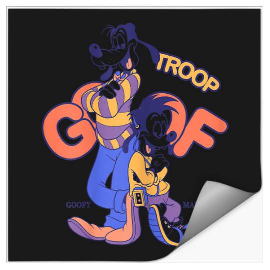 Disneyss A Goofy Movie Goof Troop Best Duo Big Chest Poster Stickers