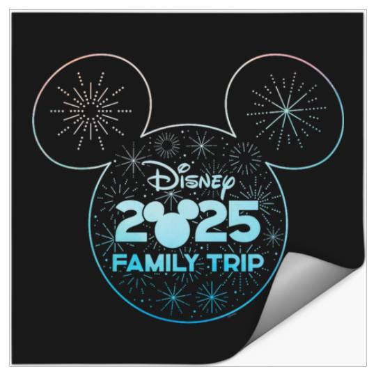 Disney Mickey Mouse Icon Fireworks Vacation Family Trip 2025 Stickers