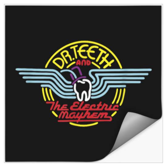 Disney The Muppets Dr Teeth Electric Mayhem Neon Stickers