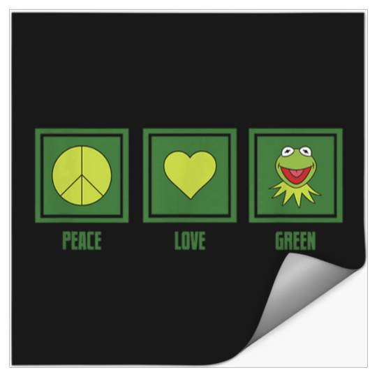 Disney The Muppets Peace Love Green Kermit The F Stickers