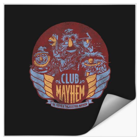 Disney The Muppets Club Mayhem  Retro Musician B Stickers
