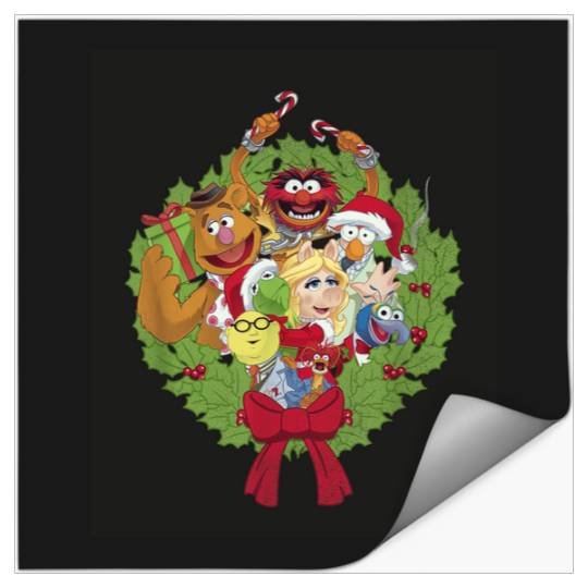 Disney The Muppets Christmas Muppet Group Wreath Stickers