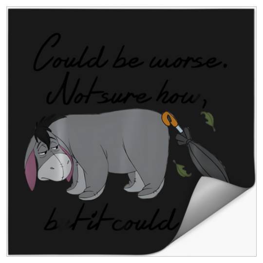 Disney Winnie The Pooh Eeyore Could Be Worse Stickers