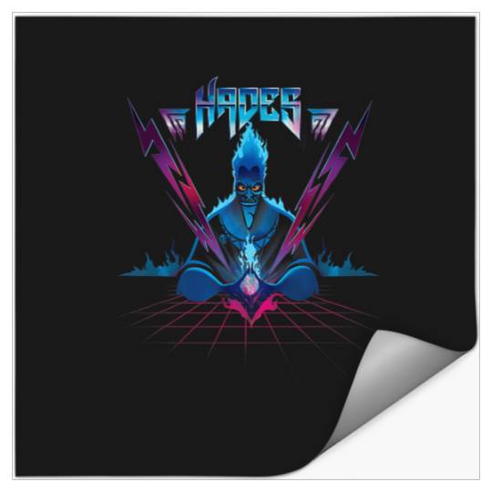 Disney Villains Hades 90s Rock Band Stickers