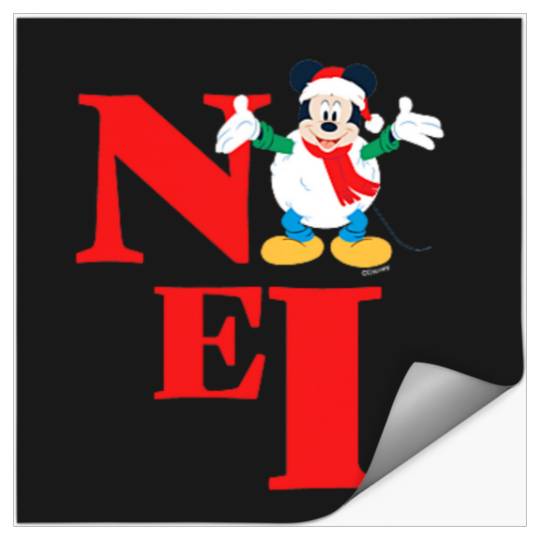 Disney NEW Mickey Mouse Christmas Snowman Noel Corner Art Stickers
