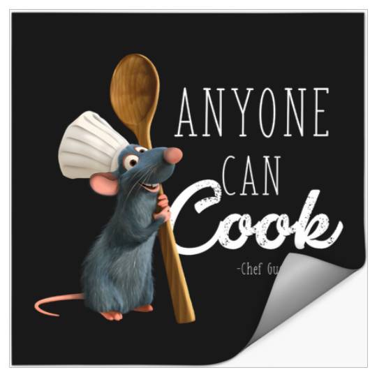 Disney Pixar Ratatouille Remy Anyone Can Cook Quote Stickers