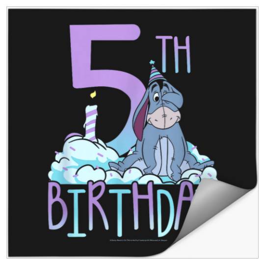 Disney Winnie The Pooh Birthday Eeyore Fifth Bir Stickers