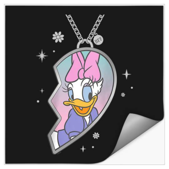 Disneyss Bff Best Friends Matching Heart Necklace Daisy Duck Stickers