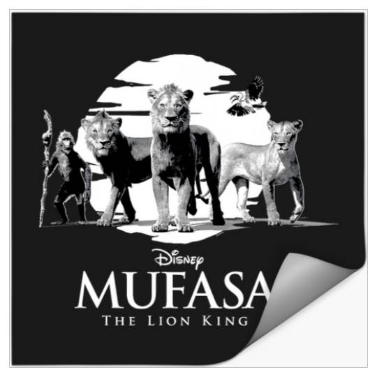 Disney Mufasa The Lion King Movie Black & White Characters Stickers