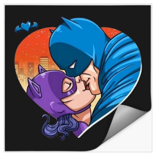 Batman Kissing The BatWomen , Superhero , Marvel Disney Stickers