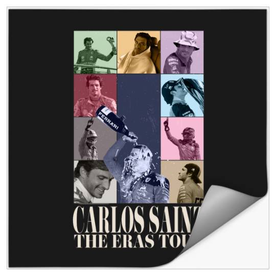 Carlos Sainz Eras Tour 2023 season white letters Stickers