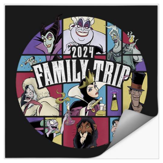 Disney Villains Wicked Circle 2024 Family Trip Vacation Stickers