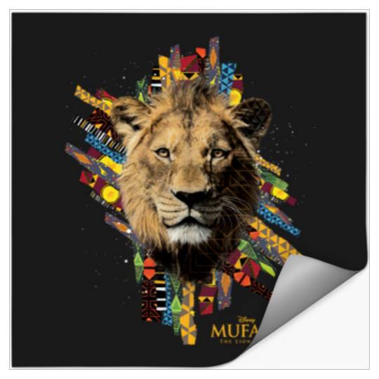 Disneyss Mufasa The Lion King Movie Faces And Textile Patterns Stickers