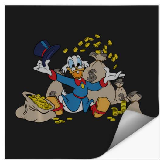 Disney Ducktales Scrooge Mcduck Coins Stickers