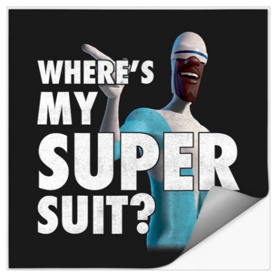 Disney Pixar The Incredibles Vintage Frozone Super Suit Logo Stickers