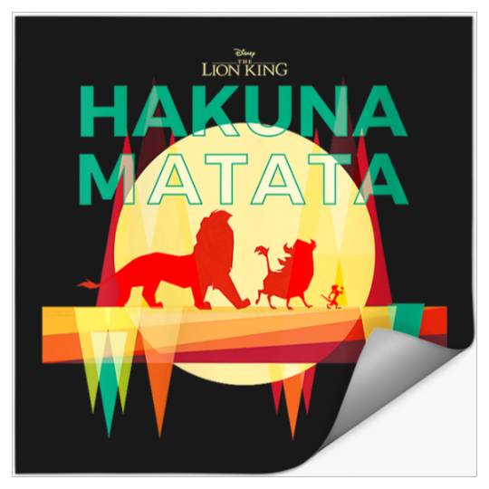 Disneyss The Lion King Hakuna Matata Paper Cut Big Chest Logo Stickers