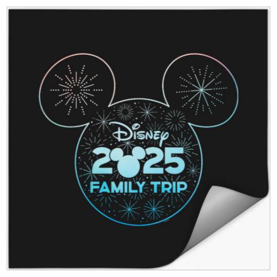 Disney Mickey Mouse Icon Fireworks Vacation Family Trip 2025 Stickers