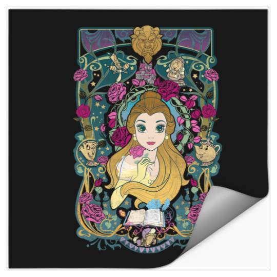 Disney Beauty And The Beast Belle Surrounded Graphic Stickers