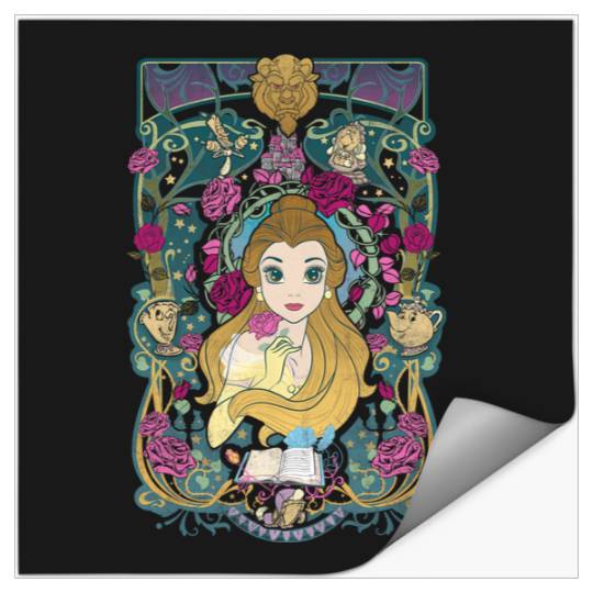 Disney Beauty And The Beast Belle Surrounded Graphic Stickers