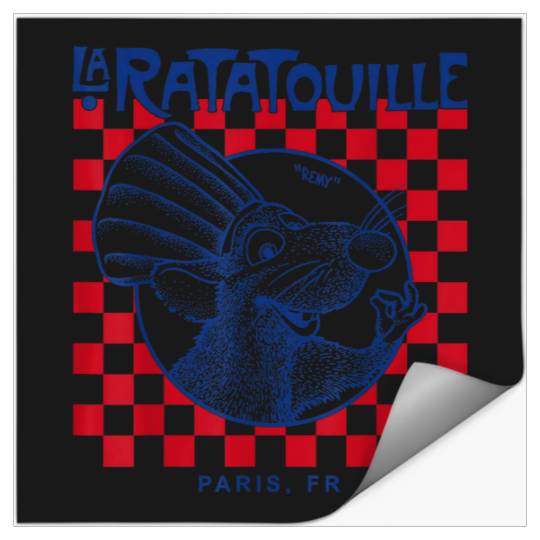 Disney Pixar Ratatouille Remy Paris Checkerboard Stickers