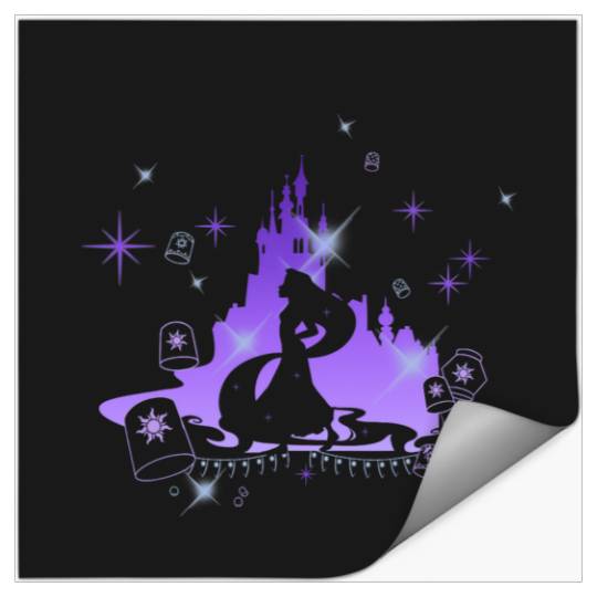 Disney Tangled Rapunzel Silhouette Portrait Graphic Stickers