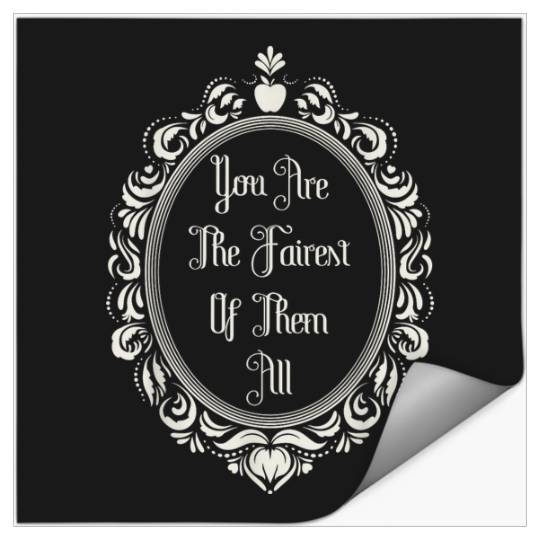 Disneyss Snow White You're The Fairest Mirror Graphic Stickers