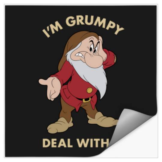 Disneyss Snow White I'm Grumpy Deal With It Portrait Stickers