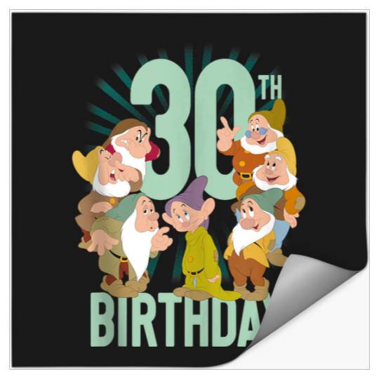 Disneyss Snow White Seven Dwarfs 30th Birthday Stickers